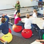 Tickled by balls in the classroom, video